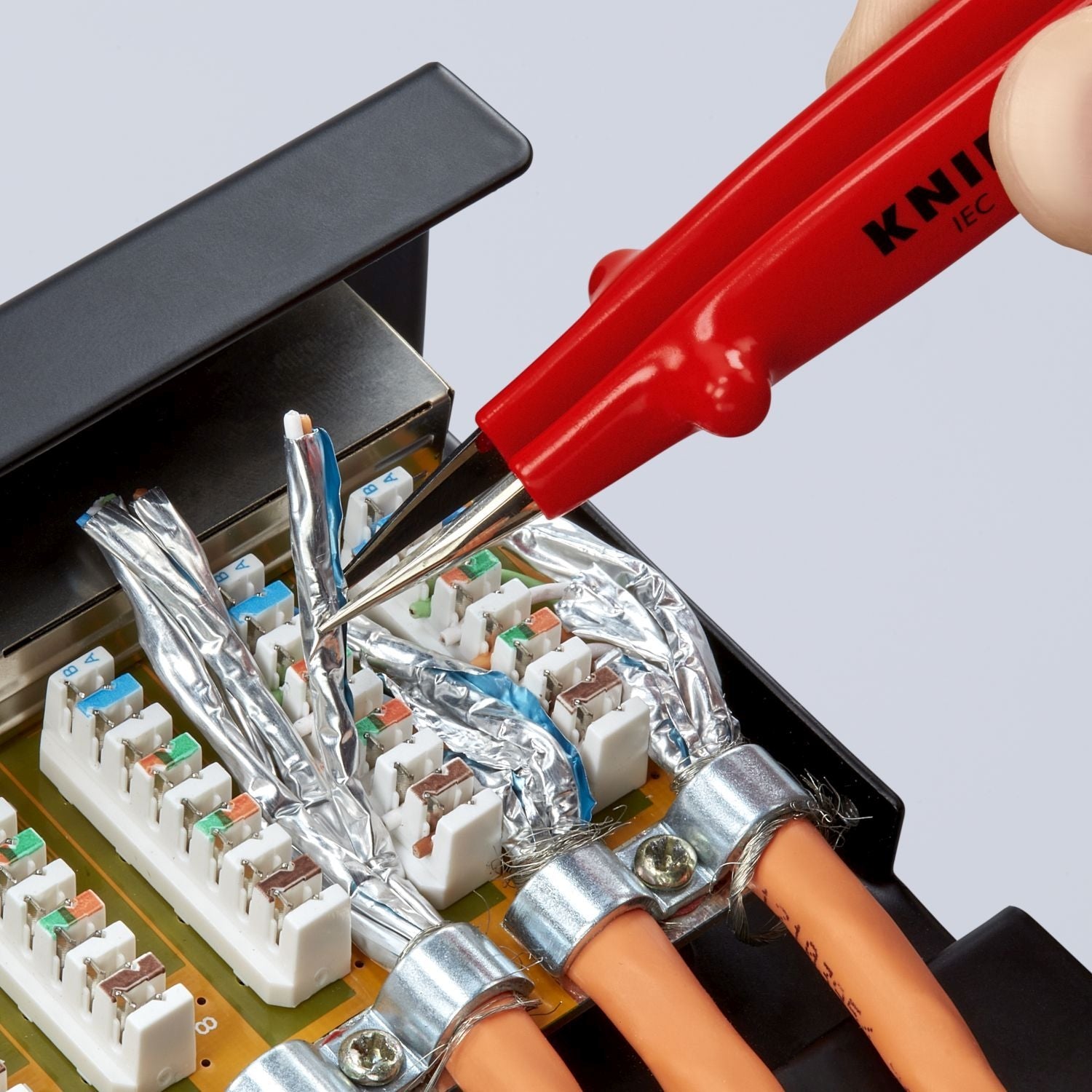 Knipex 92 27 61 Stainless Steel Gripping Tweezers-Pointed Tips-1000V Insulated