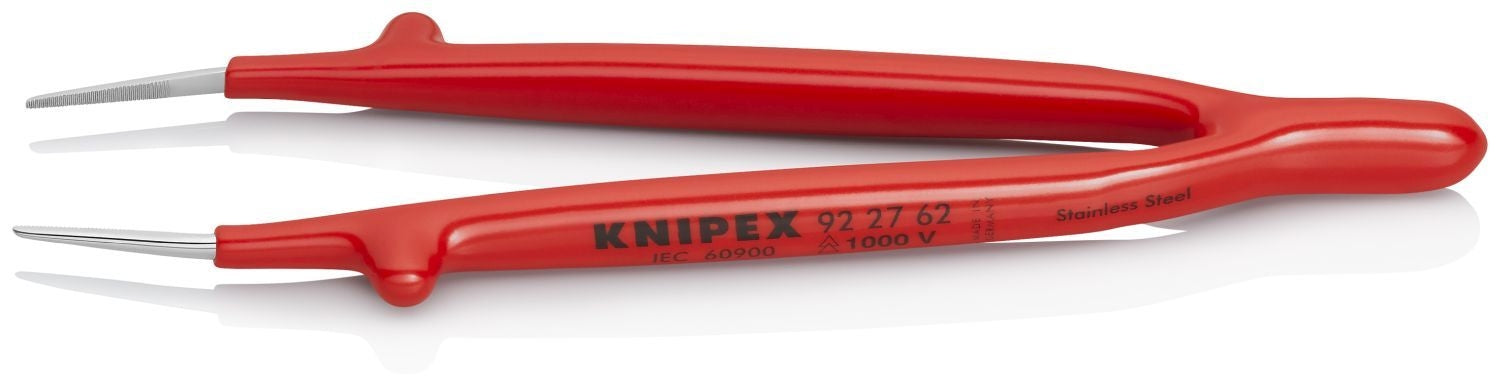 Knipex 92 27 62 Stainless Steel Gripping Tweezers-Pointed Tips-1000V Insulated