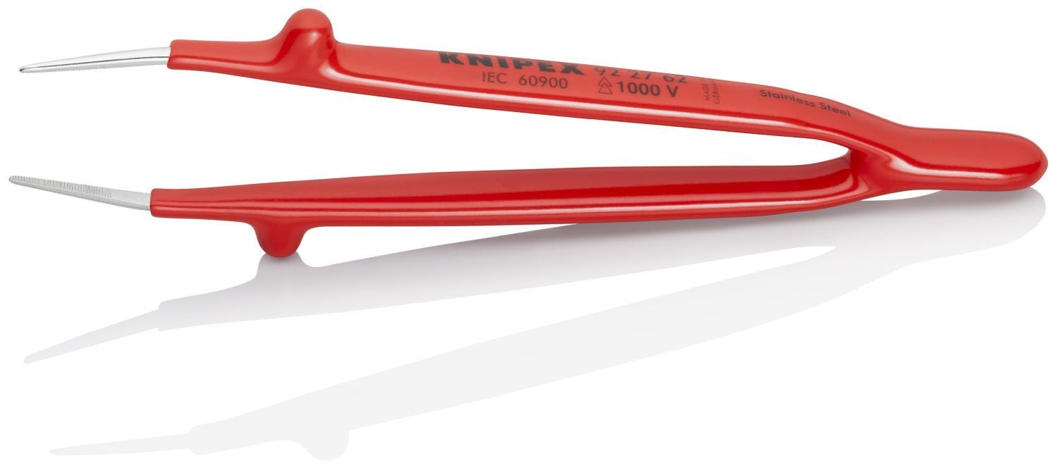 Knipex 92 27 62 Stainless Steel Gripping Tweezers-Pointed Tips-1000V Insulated
