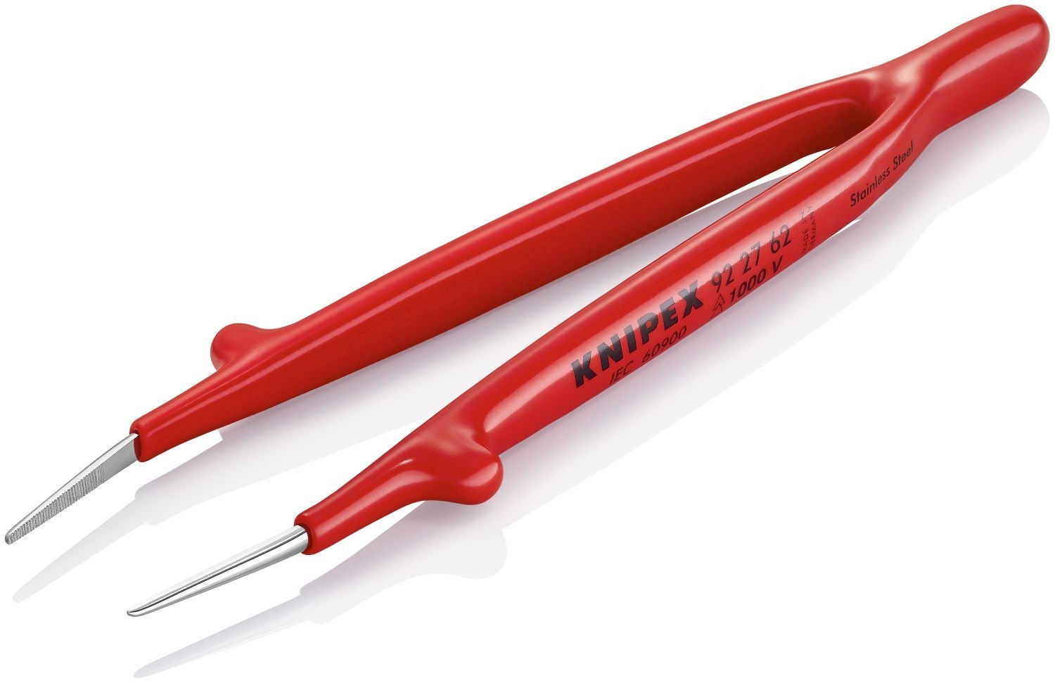 Knipex 92 27 62 Stainless Steel Gripping Tweezers-Pointed Tips-1000V Insulated