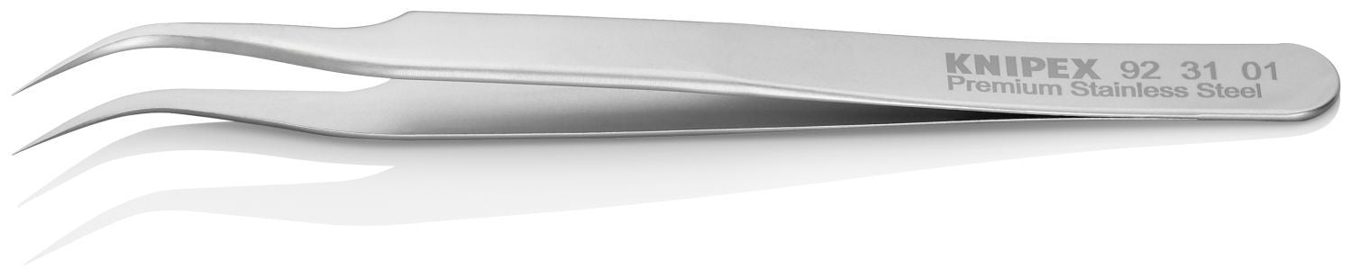 Knipex 92 31 01 Premium Stainless Steel Gripping Tweezers-45&deg;Angled-Needle-Point Tips