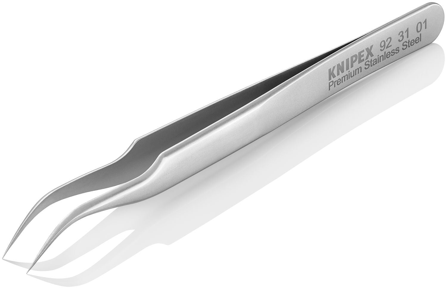 Knipex 92 31 01 Premium Stainless Steel Gripping Tweezers-45&deg;Angled-Needle-Point Tips