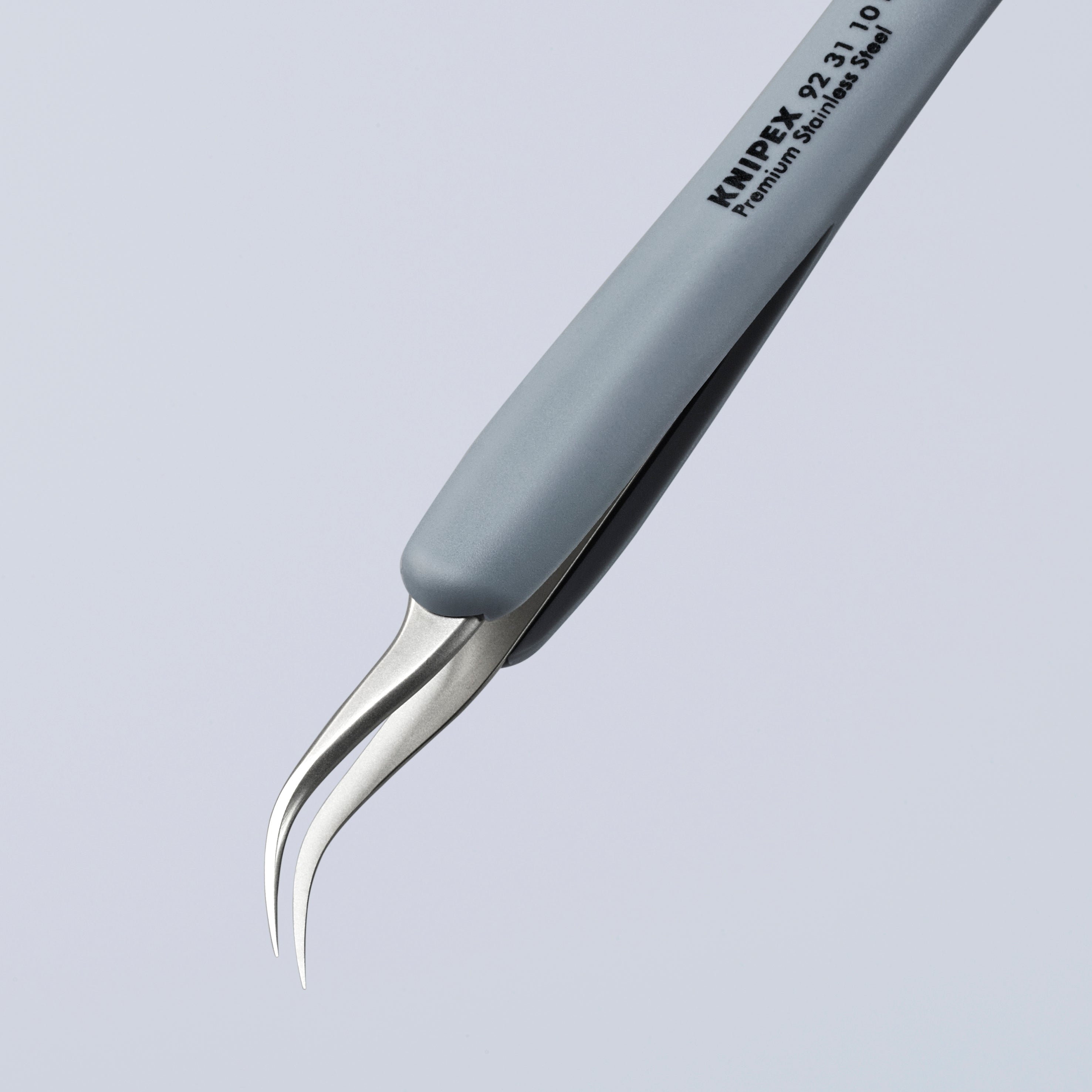 Knipex 92 31 10 ESD Premium Stainless Steel Precision Tweezers-45&deg;Angled-Needle-Point Tips-ESD