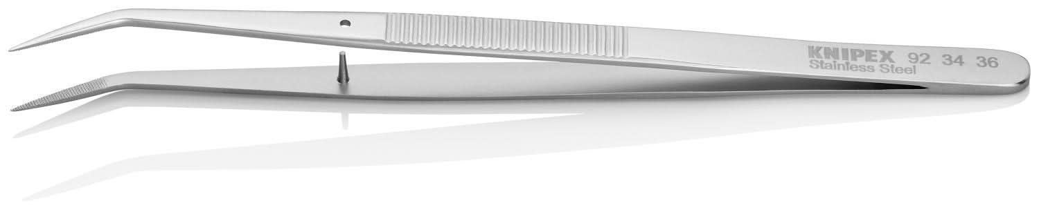 Knipex 92 34 36 Stainless Steel Gripping Tweezers-25 &deg;Angled-Pointed Tips