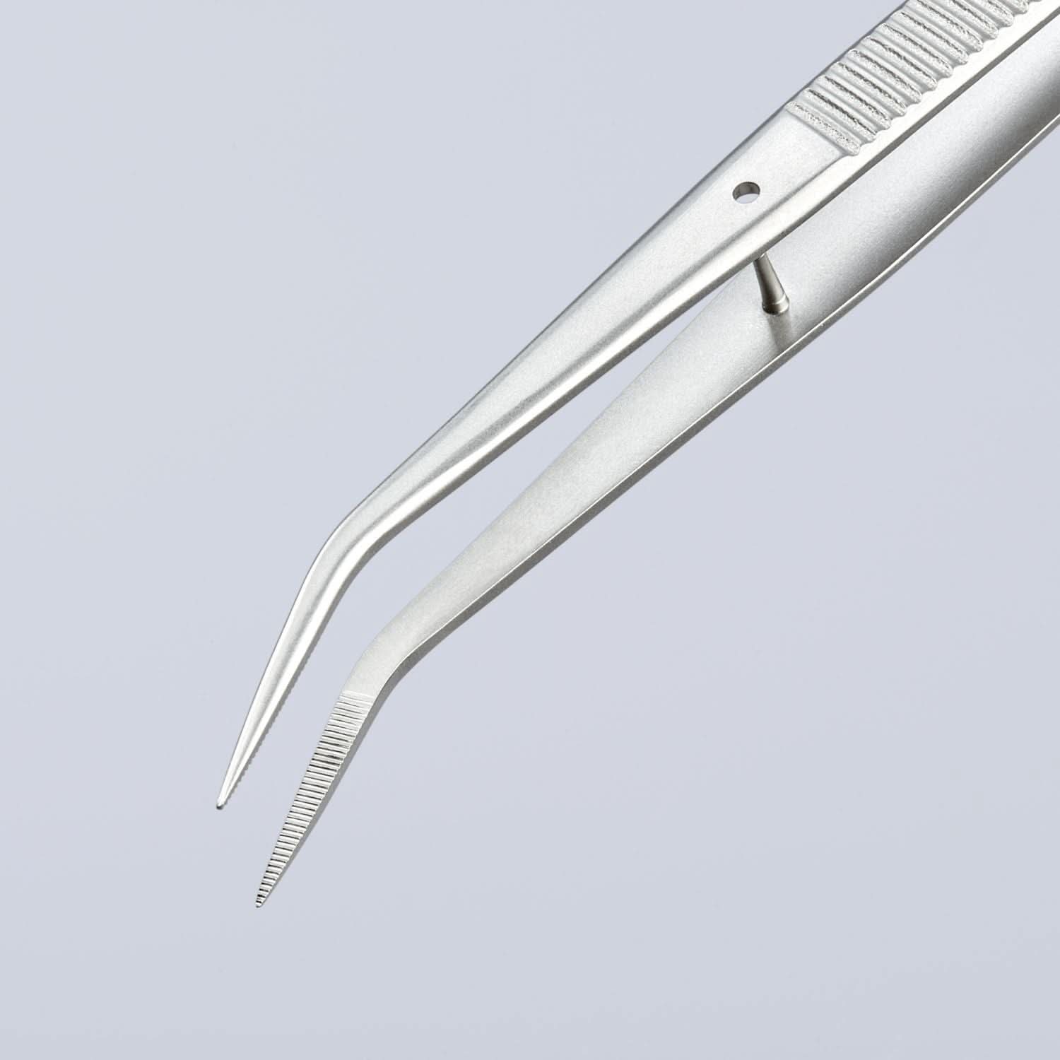 Knipex 92 34 36 Stainless Steel Gripping Tweezers-25 &deg;Angled-Pointed Tips