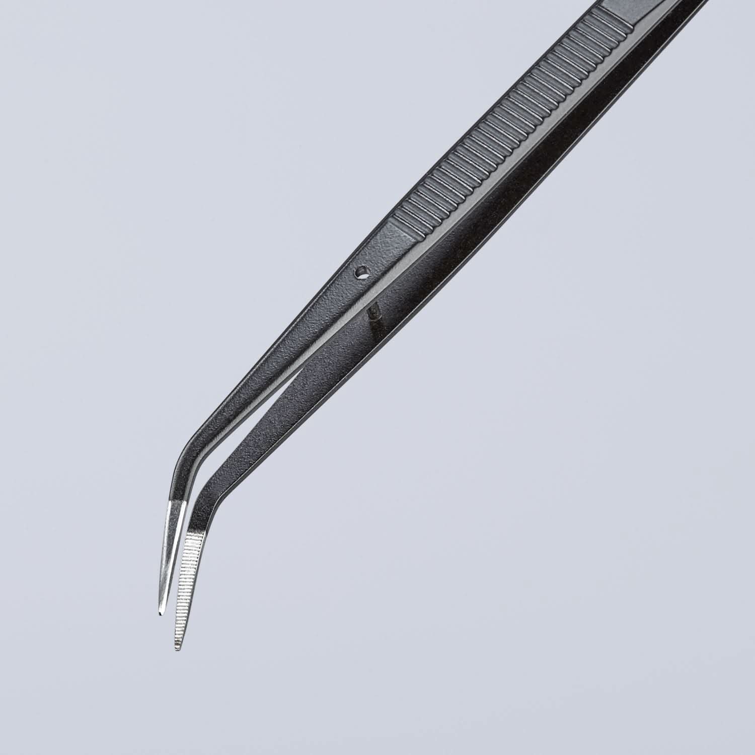 Knipex 92 34 37 Steel Gripping Tweezers-Pointed Tips