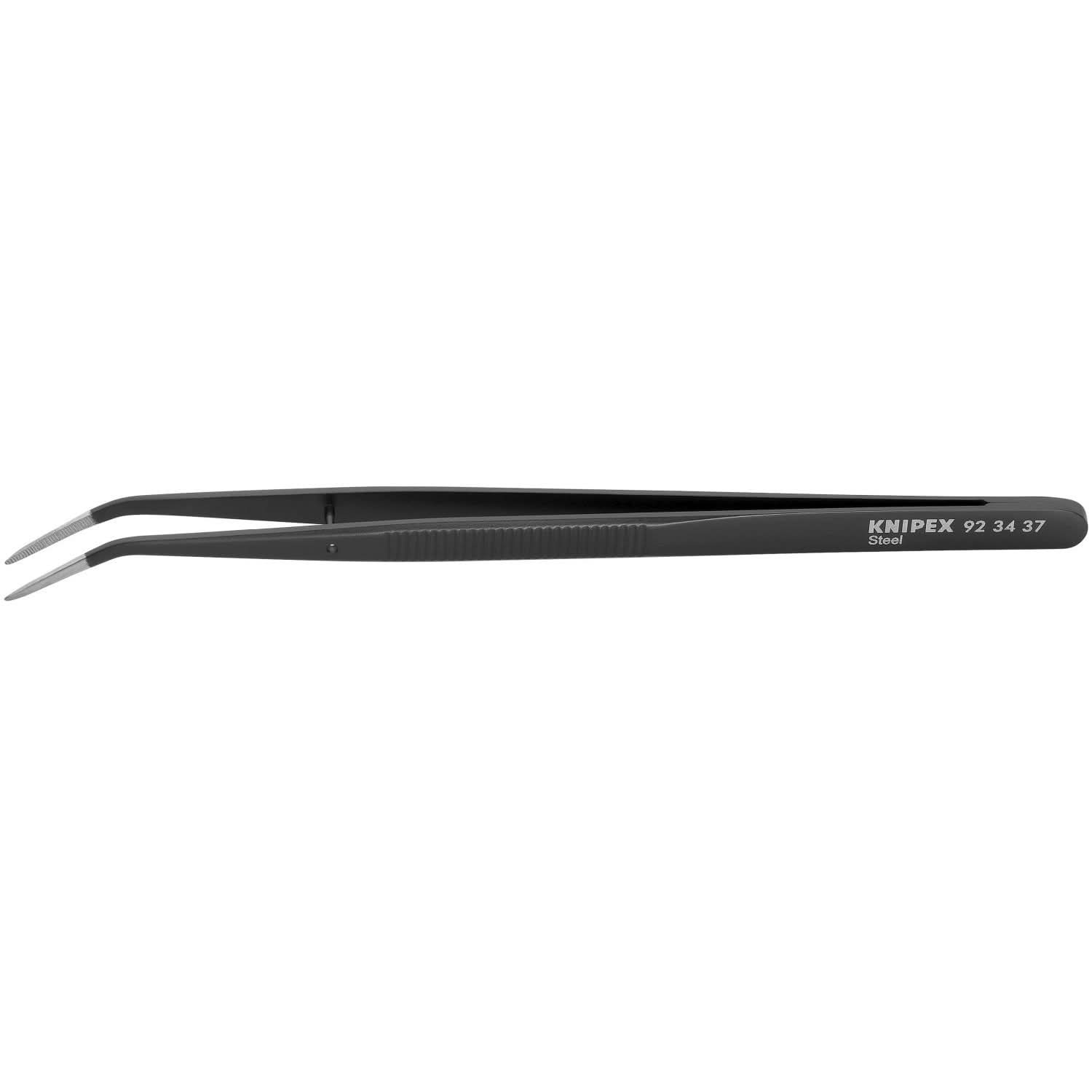 Knipex 92 34 37 Steel Gripping Tweezers-Pointed Tips