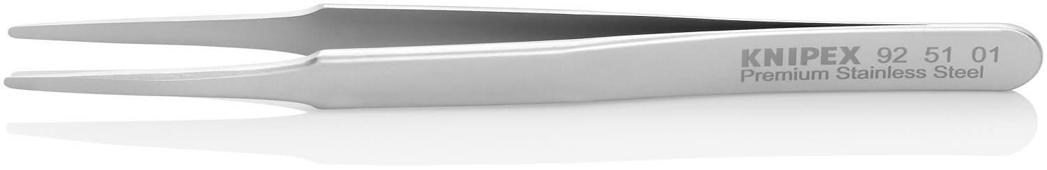 Knipex 92 51 01 Premium Stainless Steel Gripping Tweezers-Blunt Tips