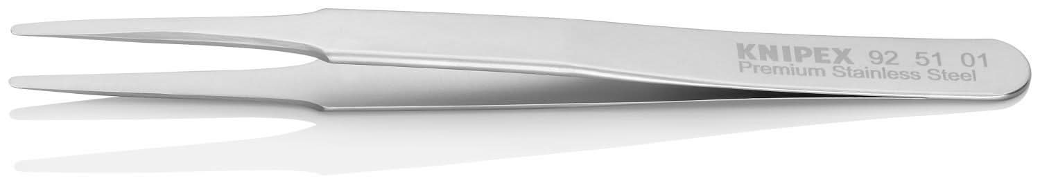 Knipex 92 51 01 Premium Stainless Steel Gripping Tweezers-Blunt Tips