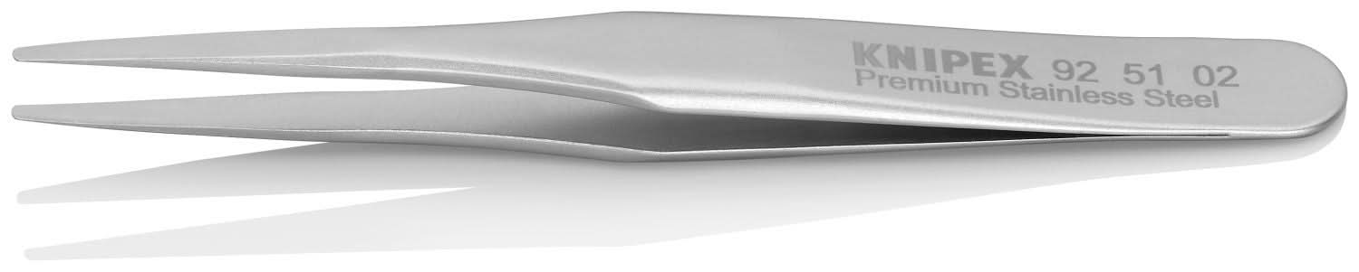 Knipex 92 51 02 Premium Stainless Steel Gripping Tweezers-Blunt Tips