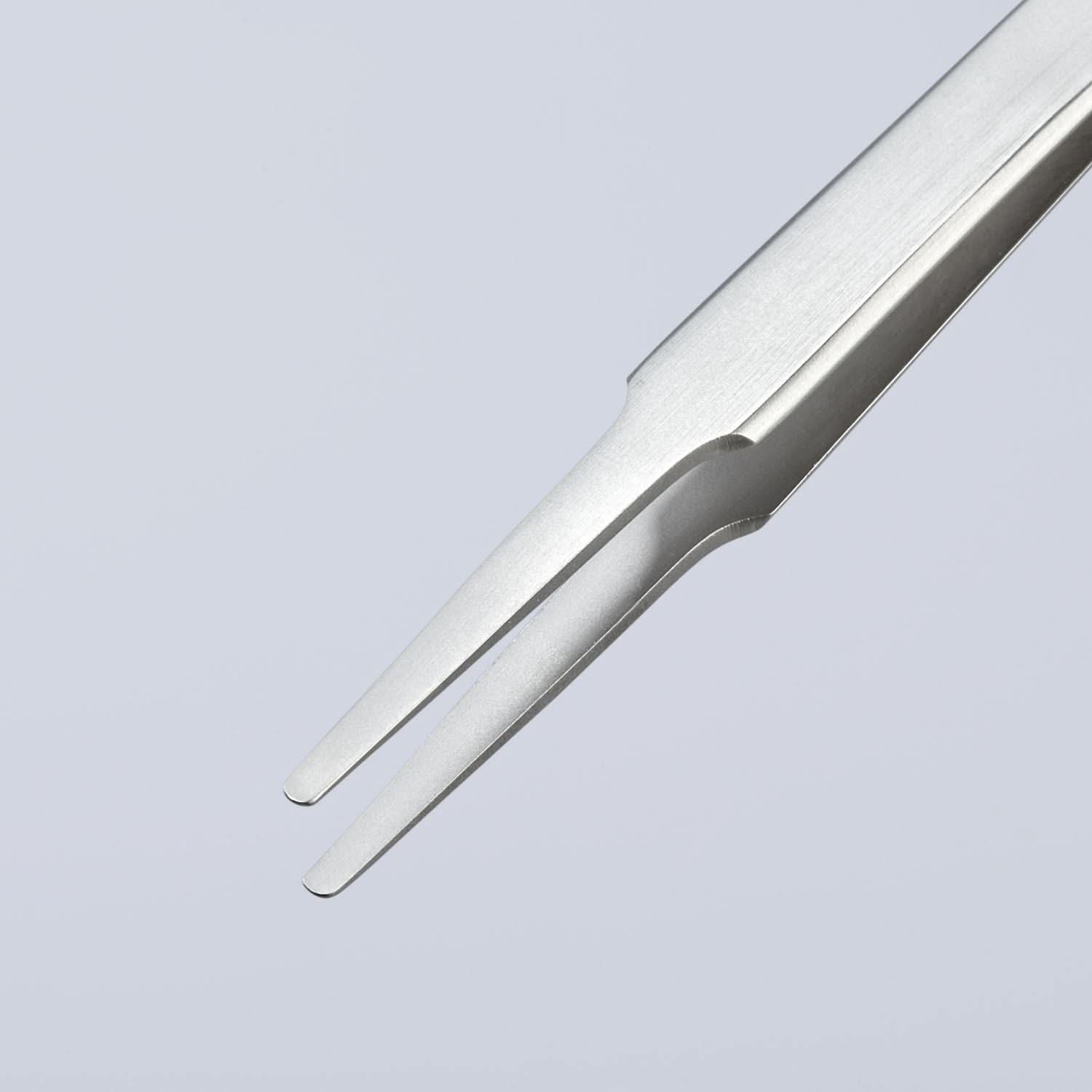 Knipex 92 52 23 Stainless Steel Gripping Tweezers-Blunt Tips