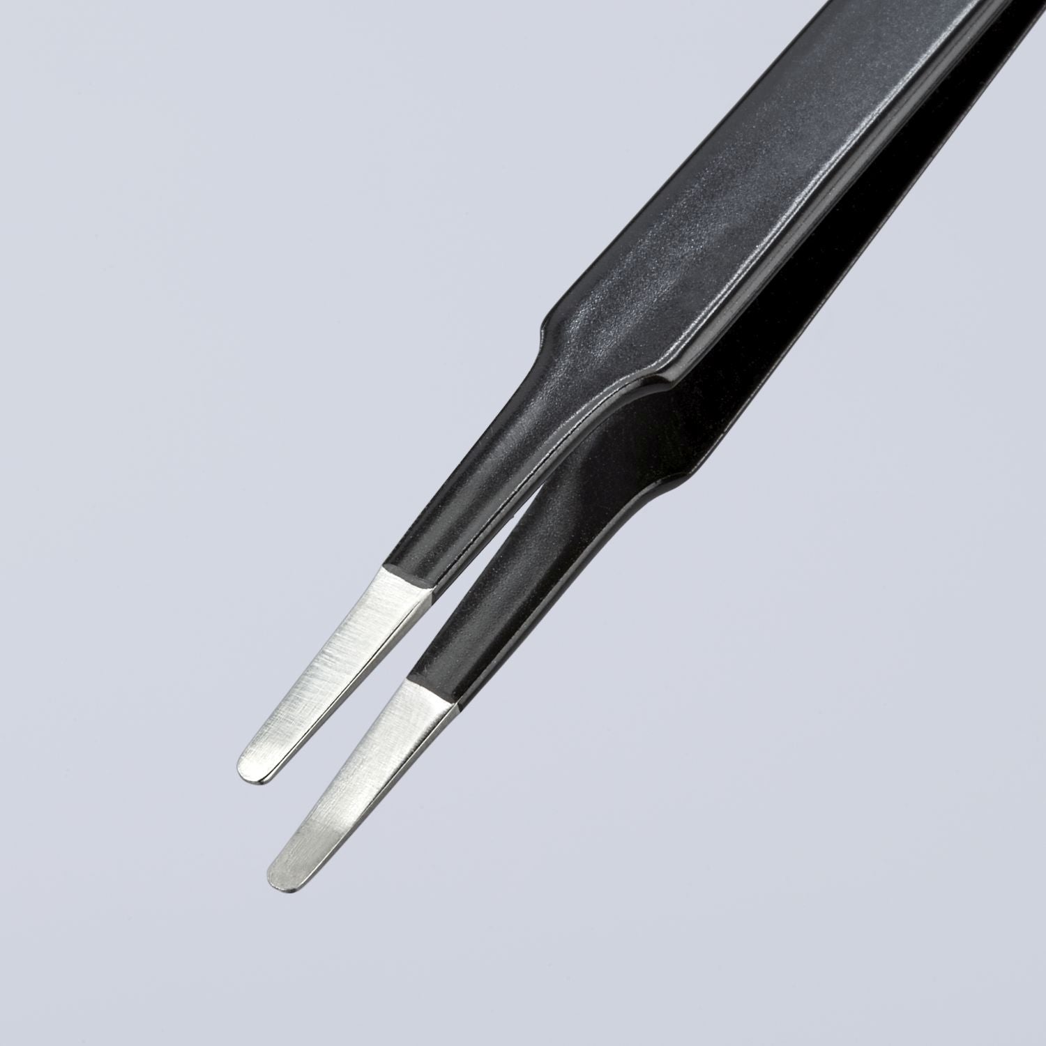 Knipex 92 58 74 ESD Stainless Steel Gripping Tweezers-Blunt Tips-ESD