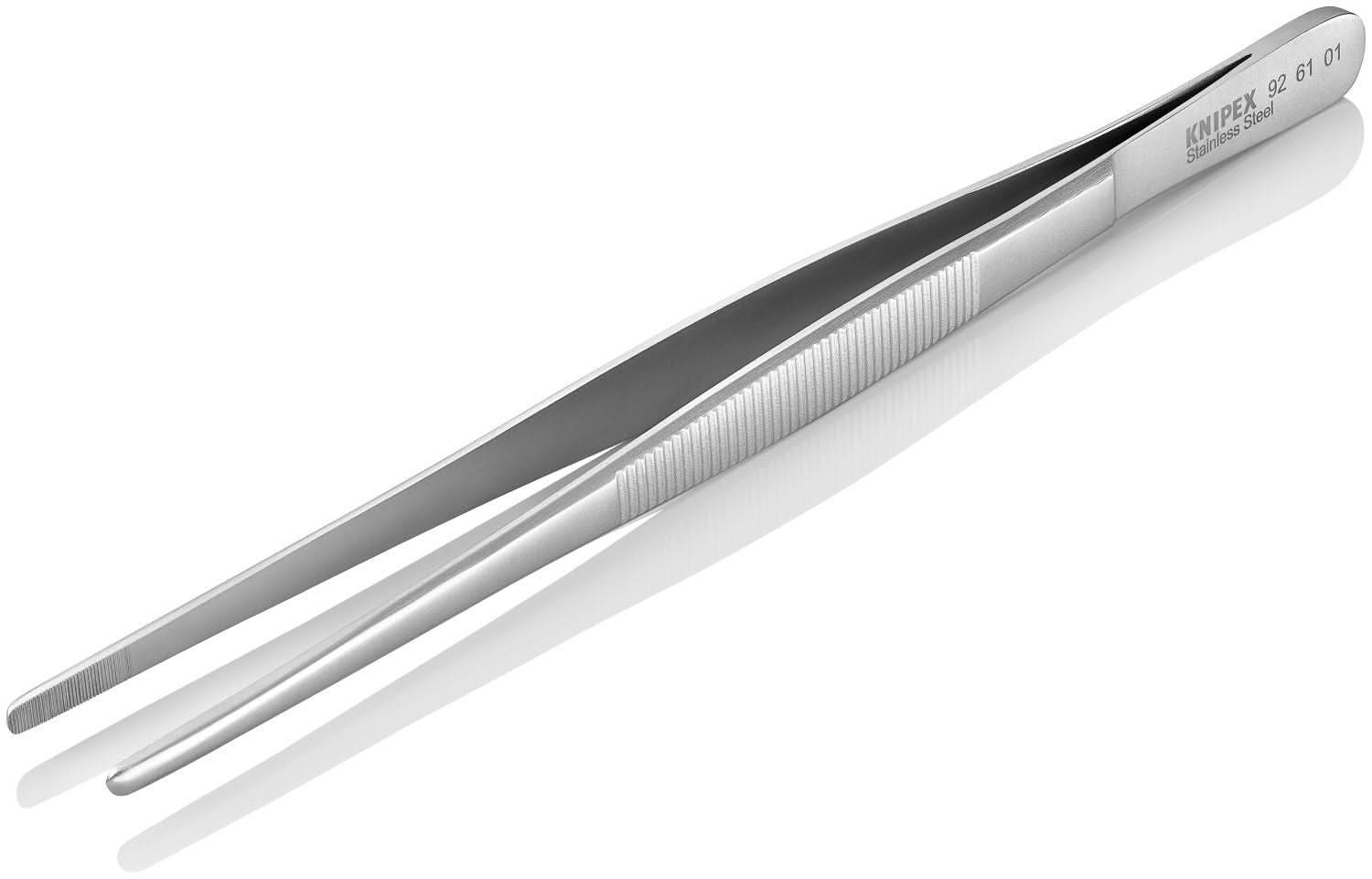 Knipex 92 61 01 Stainless Steel Gripping Tweezers-Blunt Tips