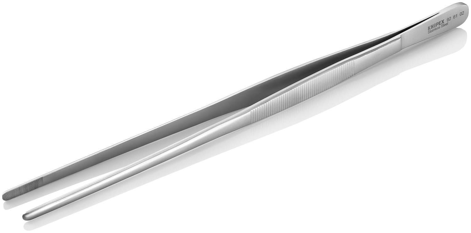 Knipex 92 61 02 Stainless Steel Gripping Tweezers-Blunt Tips