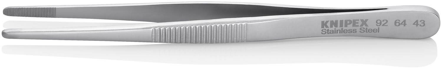 Knipex 92 64 43 Stainless Steel Gripping Tweezers-Blunt Tips