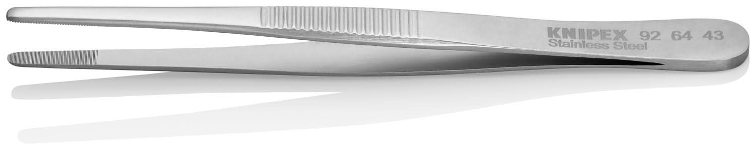 Knipex 92 64 43 Stainless Steel Gripping Tweezers-Blunt Tips