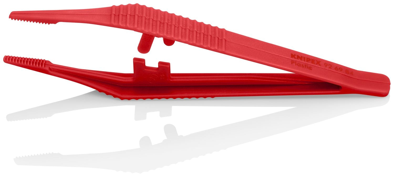 Knipex 92 69 84 Plastic Gripping Tweezers-Blunt Tips-ESD