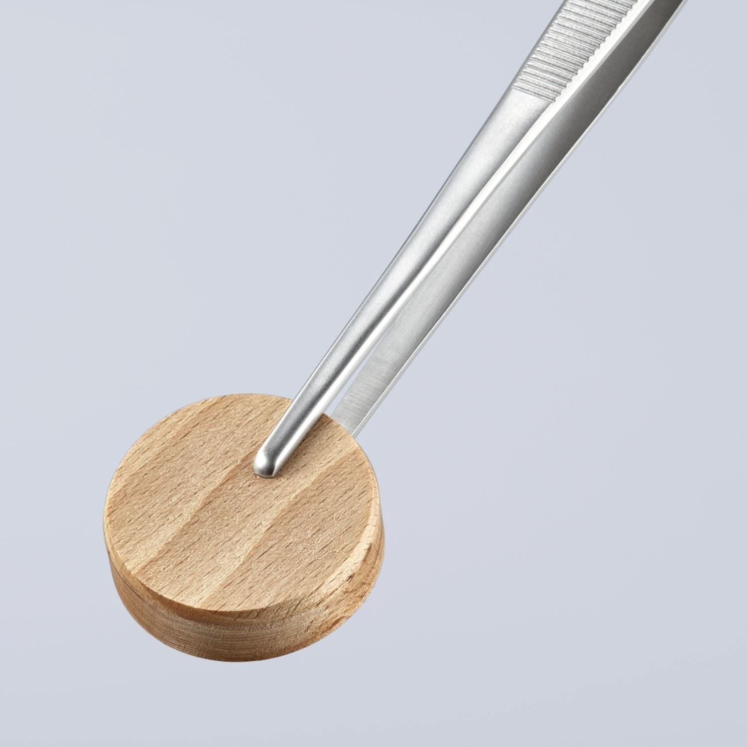 Knipex 92 72 45 Stainless Steel Gripping Tweezers-Blunt Tips