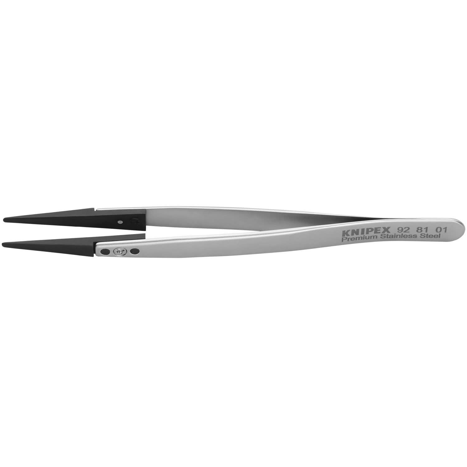 Knipex 92 81 01 Premium Stainless Steel Gripping Tweezers-Replaceable Tips