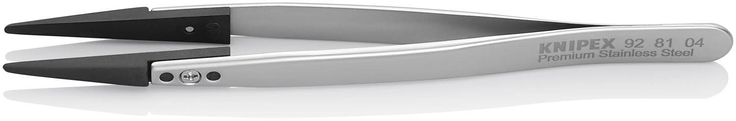 Knipex 92 81 04 Premium Stainless Steel Gripping Tweezers-Replaceable Tips