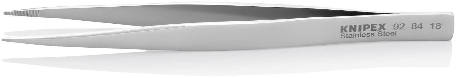Knipex 92 84 18 Stainless Steel Gripping Tweezers-Blunt Tips
