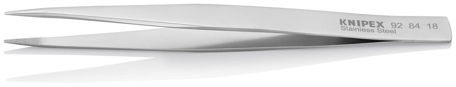Knipex 92 84 18 Stainless Steel Gripping Tweezers-Blunt Tips