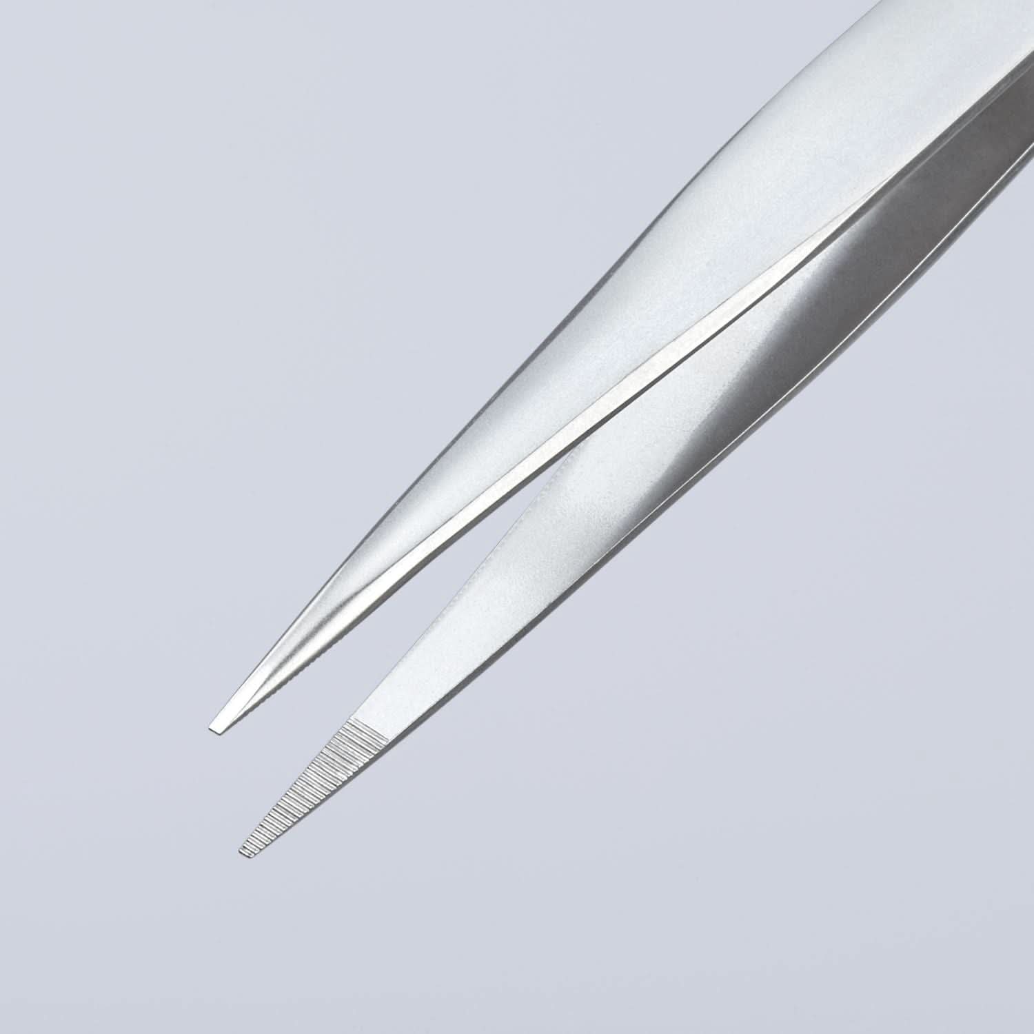 Knipex 92 84 18 Stainless Steel Gripping Tweezers-Blunt Tips