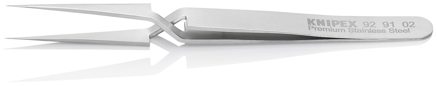 Knipex 92 91 02 Premium Stainless Steel Gripping Cross-Over Tweezers-Needle-Point Tips