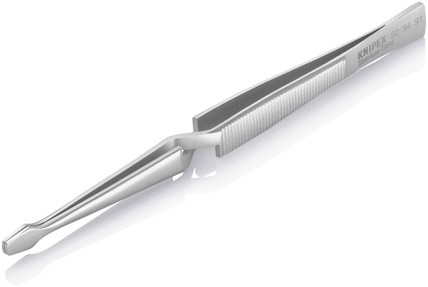 Knipex 92 94 91 Stainless Steel Gripping Cross-Over Tweezers-Blunt Tips