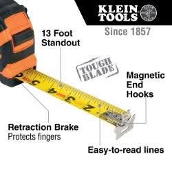 Klein Tools 9216 Tape Measure, 16-Foot Magnetic Double-Hook
