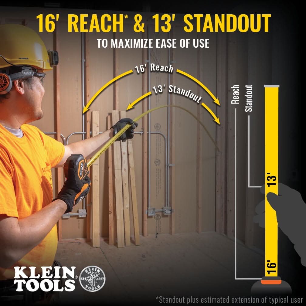 Klein Tools 9235 Magnetic Double Hook Tape Measure, 35 ft.