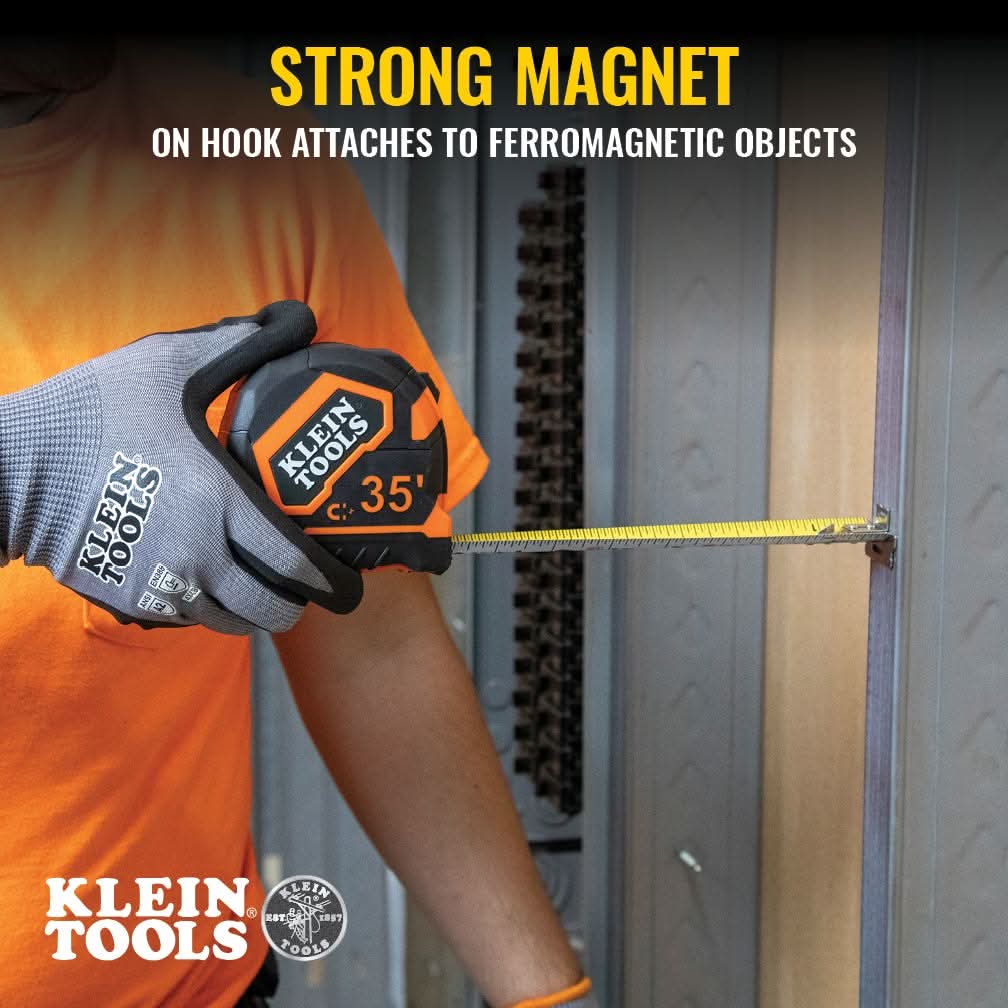 Klein Tools 9235 Magnetic Double Hook Tape Measure, 35 ft.