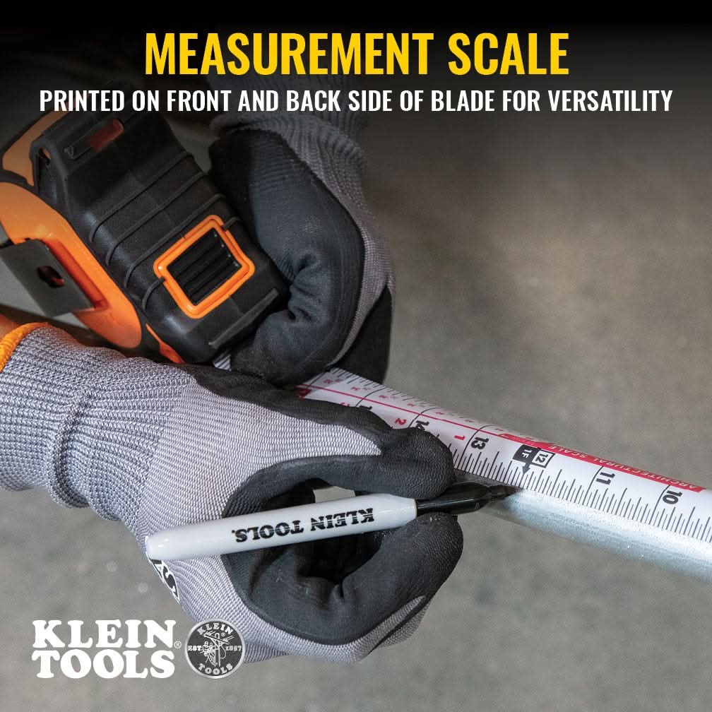 Klein Tools 9235 Magnetic Double Hook Tape Measure, 35 ft.