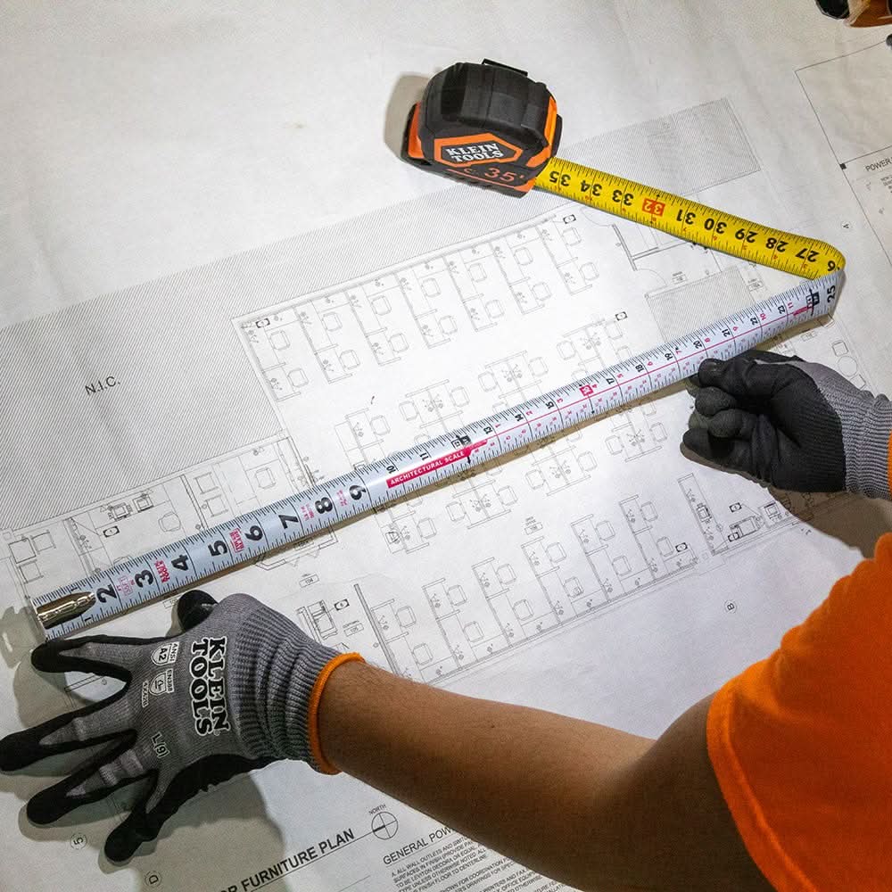 Klein Tools 9235 Magnetic Double Hook Tape Measure, 35 ft.