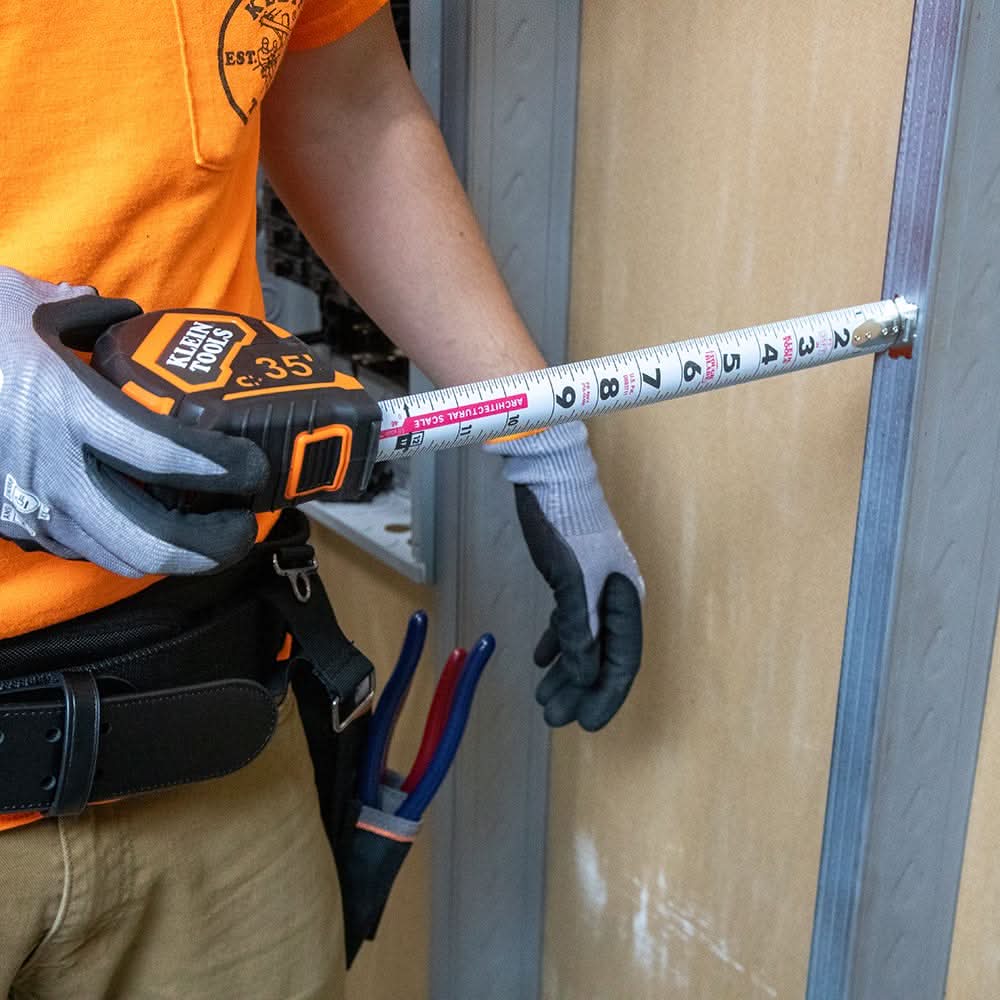 Klein Tools 9235 Magnetic Double Hook Tape Measure, 35 ft.