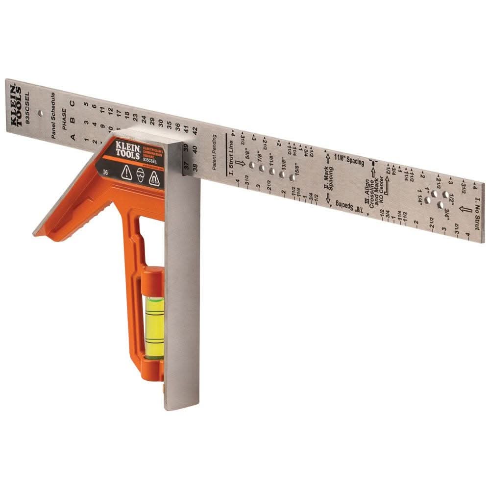 Klein Tools 935CSEL Electrician's 12 in. Combination Square
