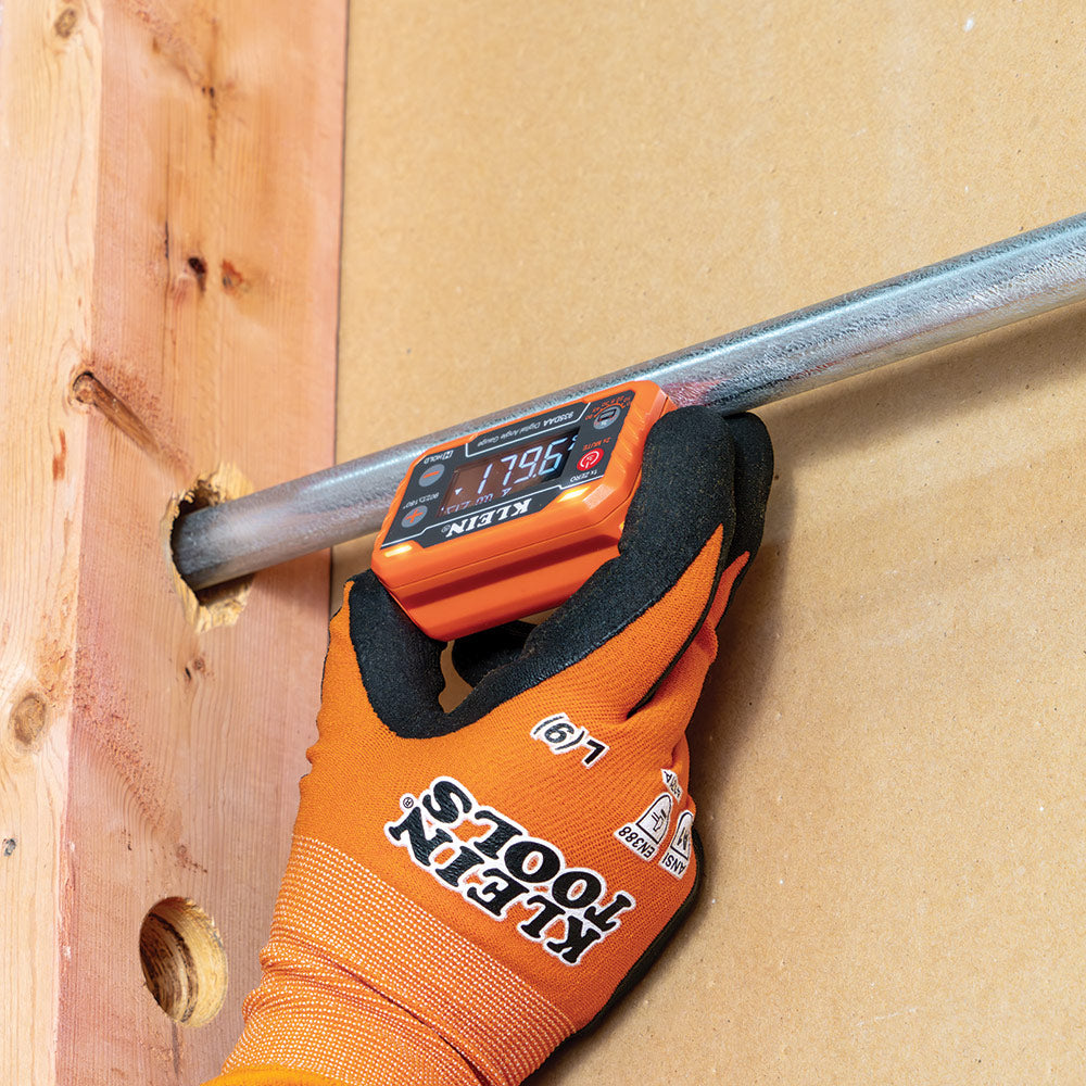 Klein digital angle gauge checking an angle