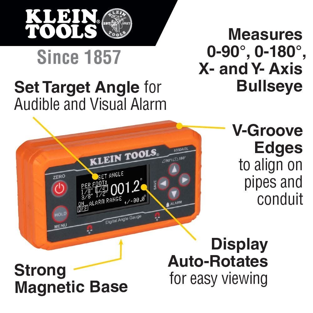 Klein Tools 935 Torpedo Level, 3 Vial, 9-Inch
