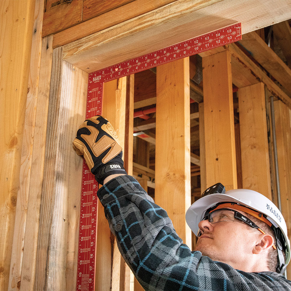 Klein framing square laying out a cut