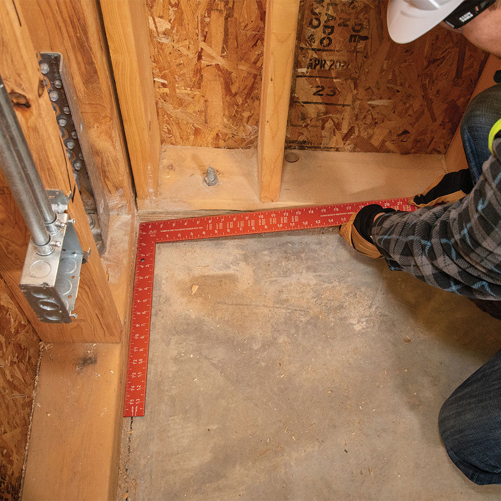 Klein framing square marking a board