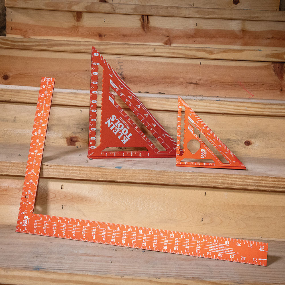 Klein framing square on a carpentry layout