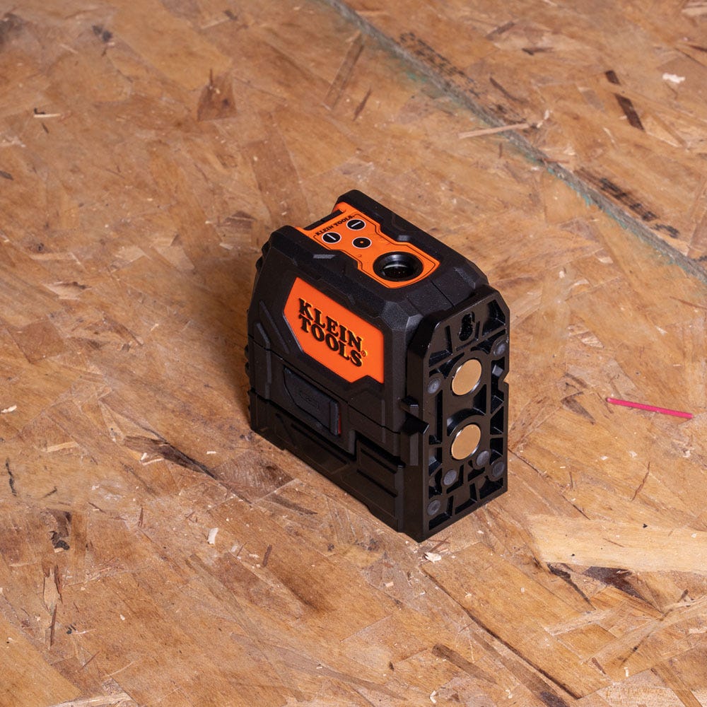 Klein Tools 93LCLGR Rechargeable Self-Leveling Green Cross-Line Laser Level with Red Plumb