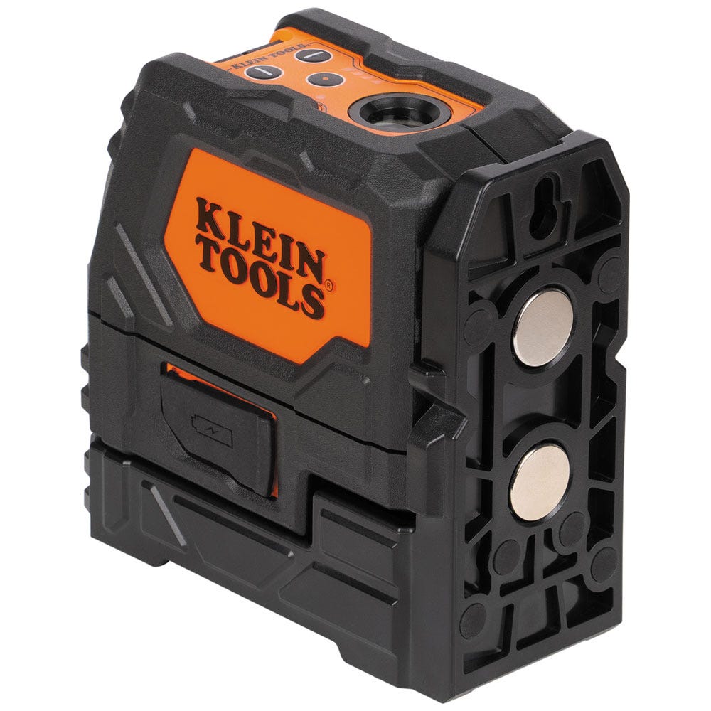 Klein Tools 93LCLGR Rechargeable Self-Leveling Green Cross-Line Laser Level with Red Plumb