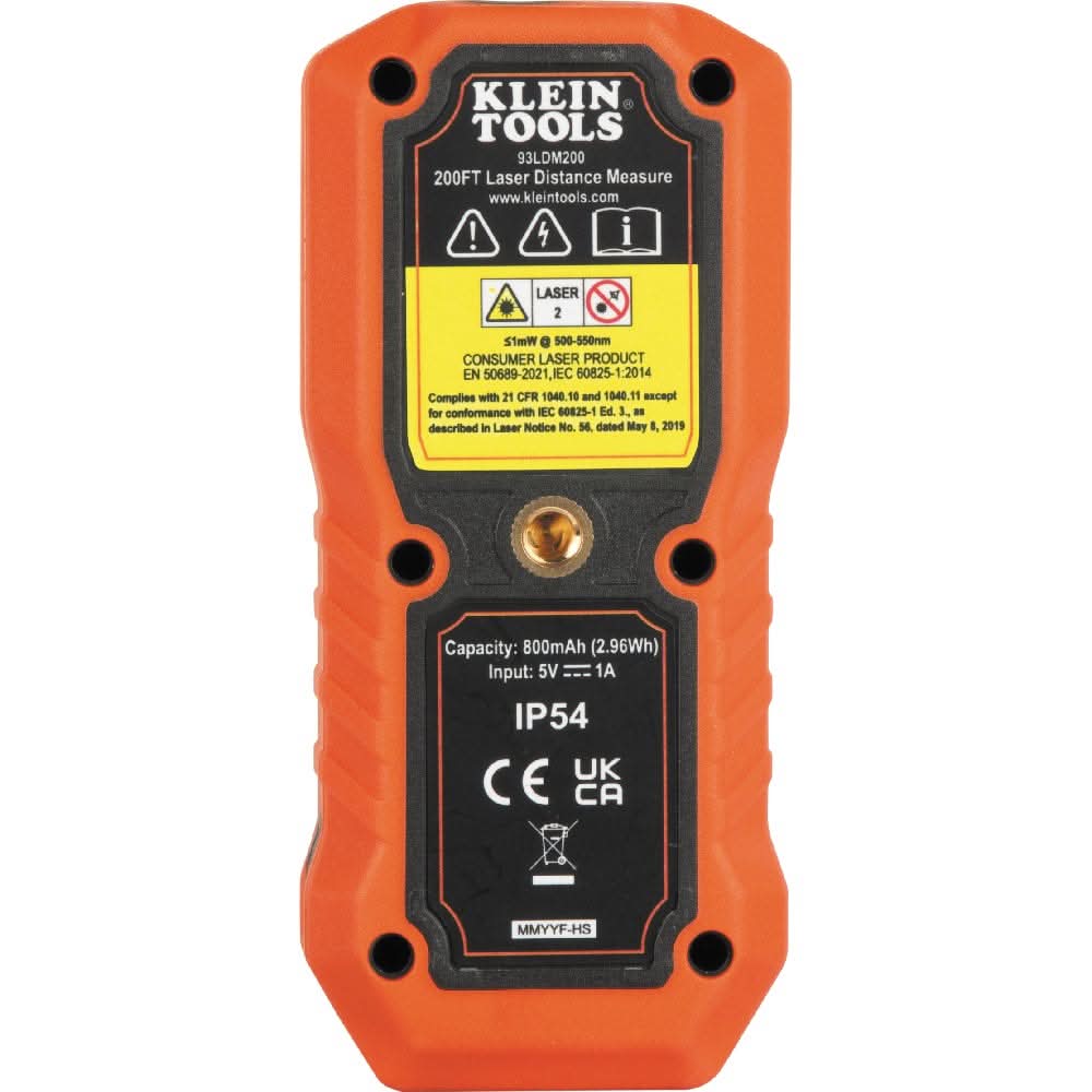 Klein Tools 93LDM200 Laser Distance Measure, 200 ft. – Tool Nut