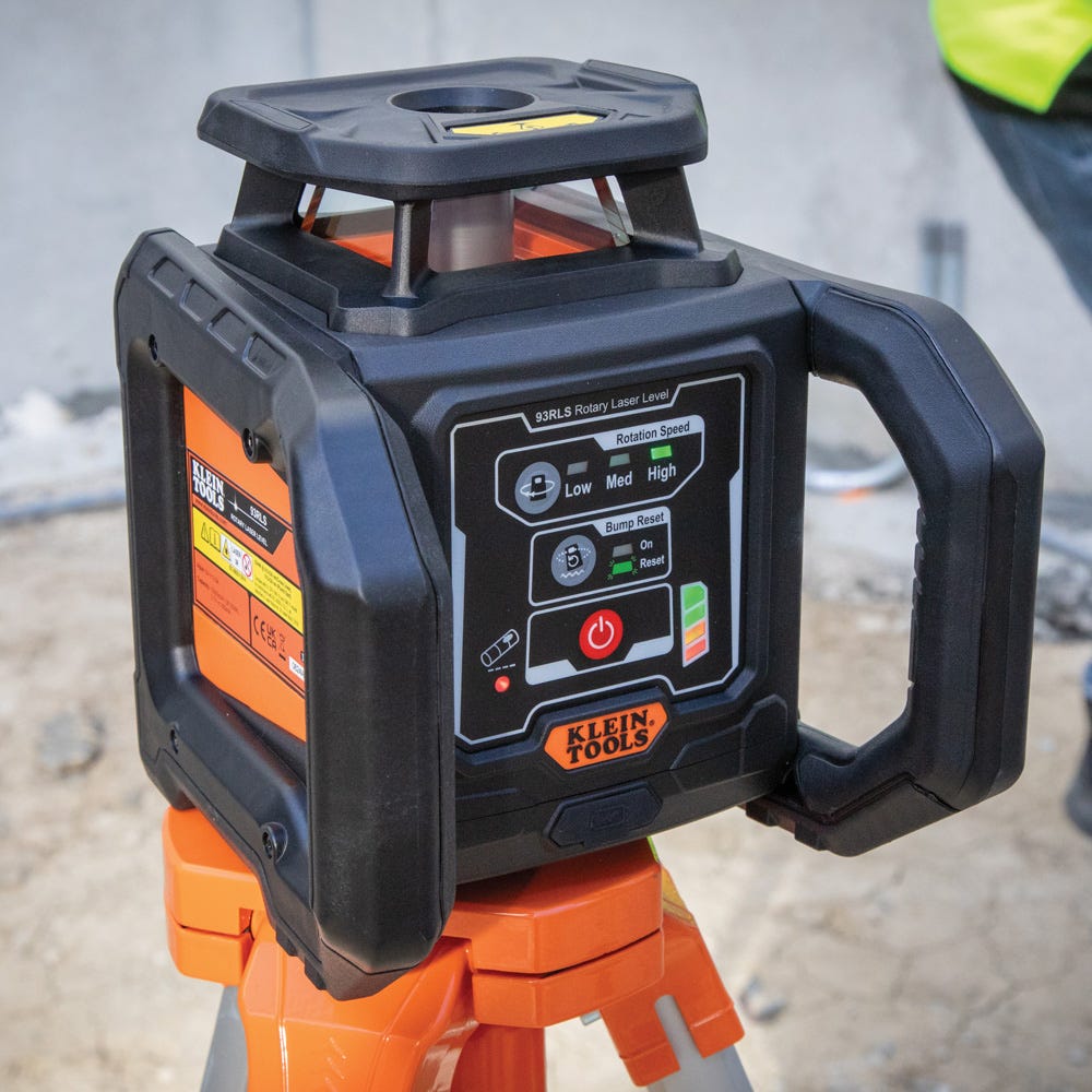 Klein 93RLS Green Rotary Laser Level, Self-Leveling with Plumb Spot and Tripod
