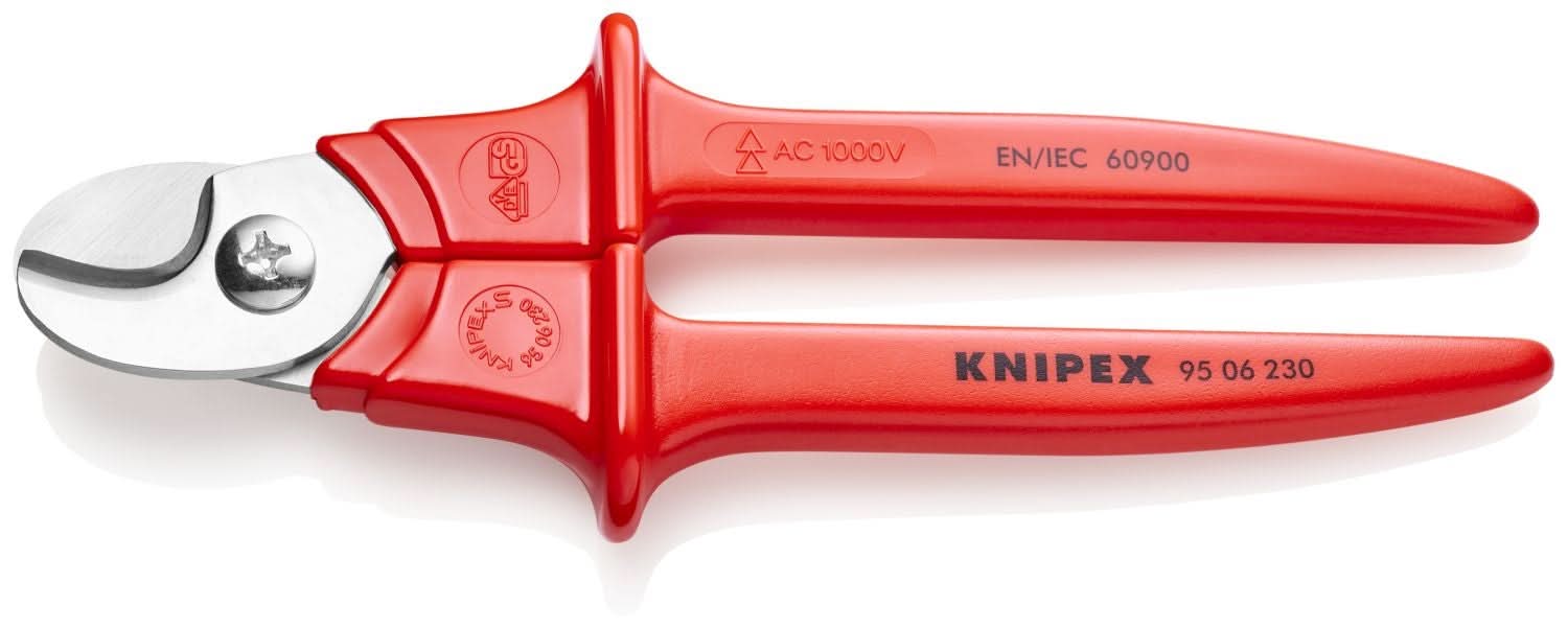 Knipex 95 06 230 Cable Shears-1000V Insulated