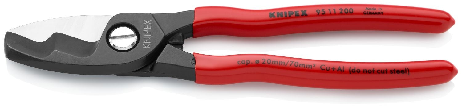 Knipex 95 11 200 Cable Shears-Twin Cutting Edges