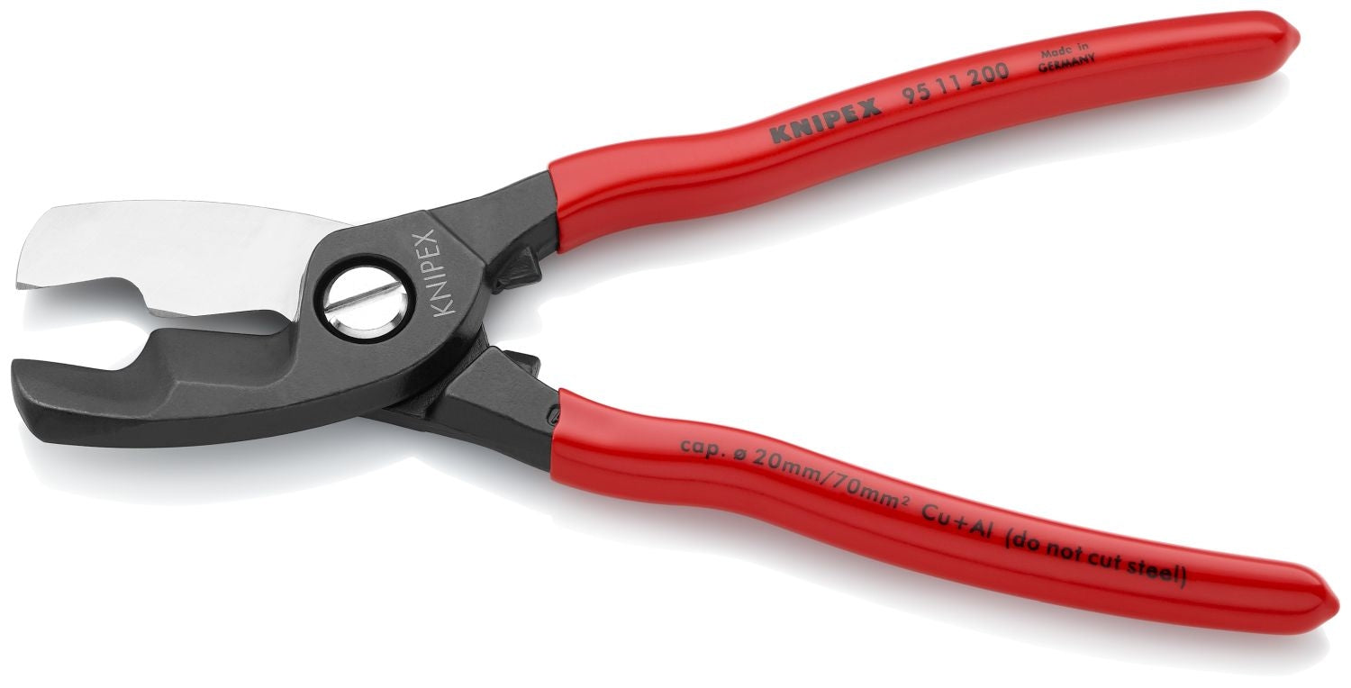 Knipex 95 11 200 Cable Shears-Twin Cutting Edges
