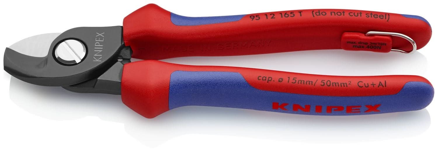 Knipex 95 12 165 T BKA Cable Shears-Tethered Attachment