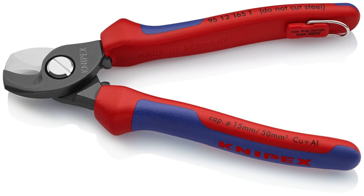 Knipex 95 12 165 T BKA Cable Shears-Tethered Attachment